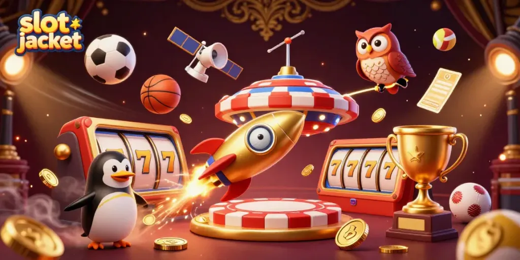 Experience high-stakes excitement with this captivating scene highlighting a slot jackpot adventure in a dynamic casino universe.